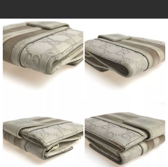GUCCI🥳HP🥳Gucci GG White Leather Wallet - Picture 7 of 12